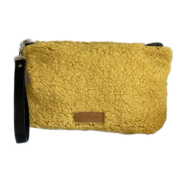 Cartera Teddy mostaza grande