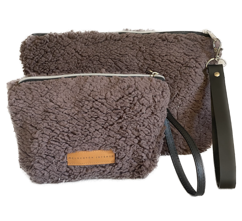 Cartera Teddy chocolate grande