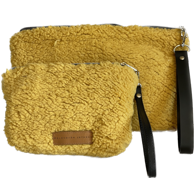 Cartera Teddy mostaza grande