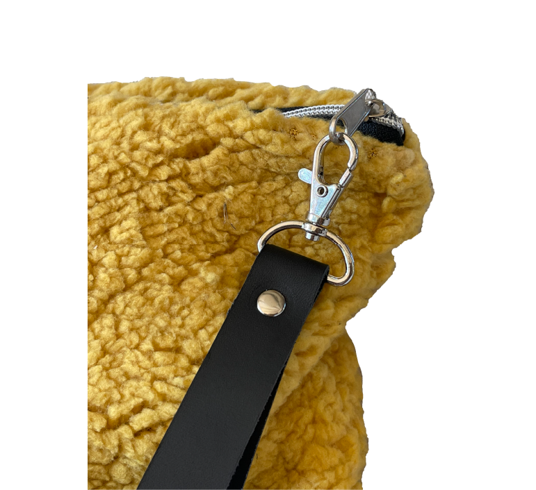 Cartera Teddy mostaza grande